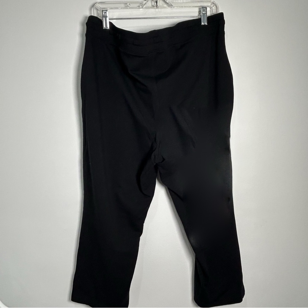 T by Talbots Black Capris Joggers Pockets Drawstring Waist NWOT - Picture 2 of 10